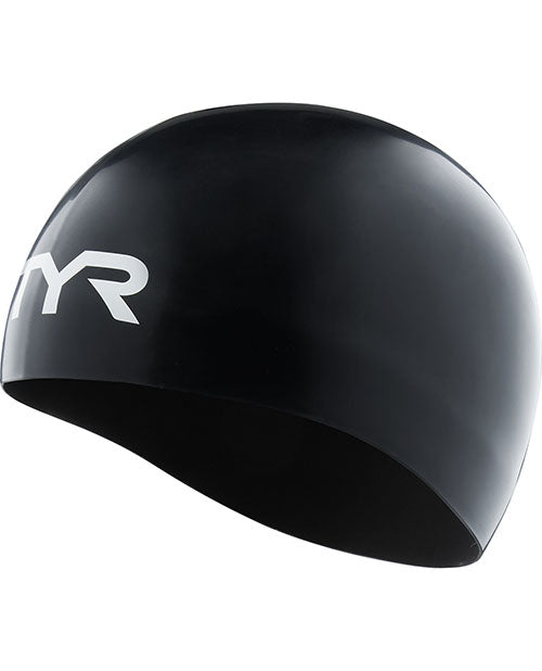 TYR Black Tracer-X Racing Silicone Cap - Mangata Sport - TYR Swim Bike Run Triathlon