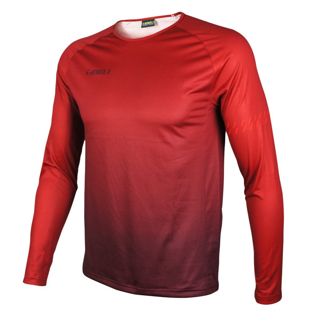 Core Long Sleeve Running Shirt Red - Mangata Sport - Tineli Swim Bike Run Triathlon
