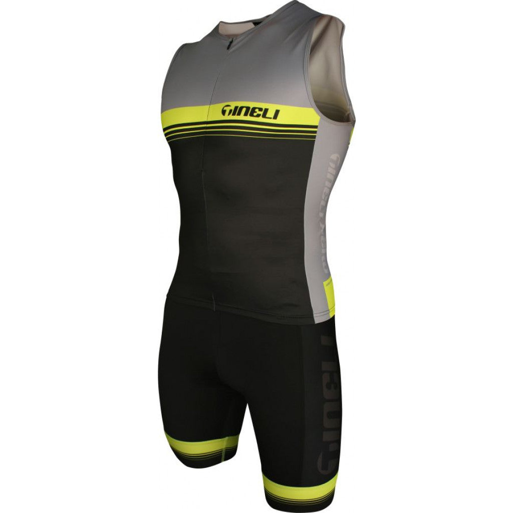 Yellow Tri Top Men's - Mangata Sport - Tineli Swim Bike Run Triathlon