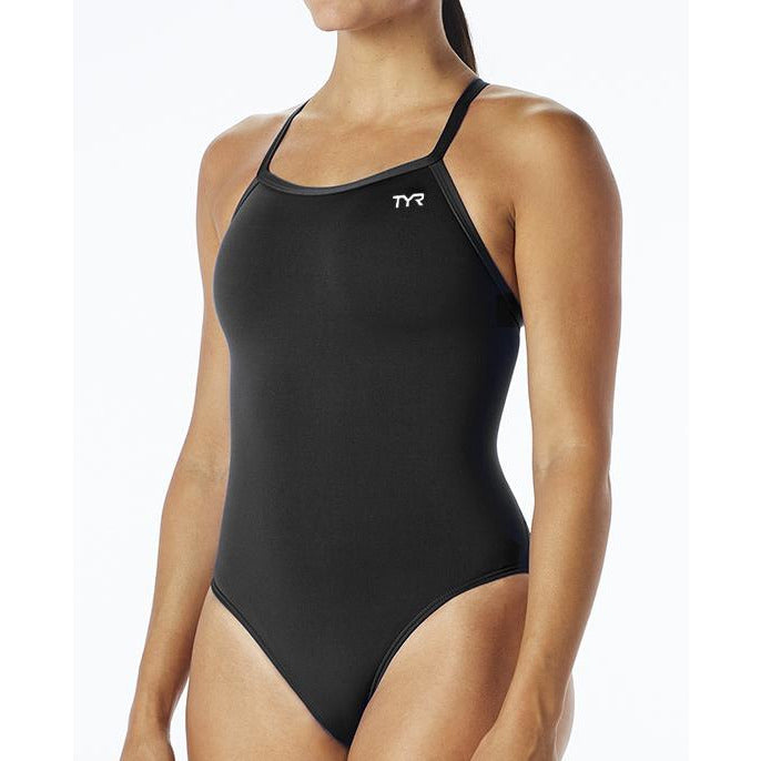 TYR Women's Black Durafast Elite Diamondfit Swimsuit - Mangata Sport - TYR Swim Bike Run Triathlon