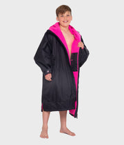 Dryrobe Kids Long Sleeve Black Pink - Mangata Sport - TYR Swim Bike Run Triathlon